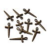 Tibetan Style Alloy Sword Pendants X-TIBEP-929-AB-FF-3
