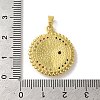 Rack Plating Brass Micro Pave Cubic Zirconia Pendants KK-U022-13C-G-3