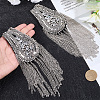 Teardrop Iron Chain Tassel with Rhinestone Epaulettes AJEW-WH20006-326A-P-3