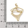 Brass Micro Pave Cubic Zirconia Charms KK-P336-03A-G-3