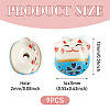 9Pcs Handmade Printed Porcelain Beads PORC-TADJ0001-01J-2