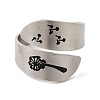 Dandelion 304 Stainless Steel Enamel Open Cuff Rings RJEW-S415-06P-3