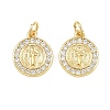 Religion Brass Micro Pave Clear Cubic Zirconia Pendants CU-CBA9482-01G-04-1