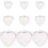 SUNNYCLUE 30Pcs 3 Styles 304 Stainless Steel Pendant Cabochon Settings STAS-SC0006-16-1