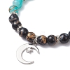 Round Glass Beaded Stretch Bracelets BJEW-JB12647-3