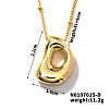 Simple and Stylish Brass Letter Pendant Satellite Chain Necklaces for Women Men GF2554-4-1