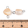Natural Shell Nuggets Connector Charms STAS-D378-22P-3