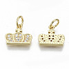 Brass Micro Pave Cubic Zirconia Charms ZIRC-S067-162A-NF-2