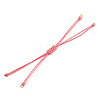 Korean Waxed Polyester Cord Braided Bracelets X-MAK-T010-06G-1