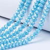 Electroplate Glass Beads Strands LS-EGLA-A034-P8mm-B15-1