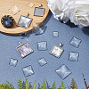 SUNNYCLUE Transparent Glass Square Cabochons DIY-SC0001-92-4