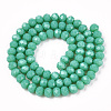 Opaque Solid Color Glass Beads Strands EGLA-A034-P6mm-D31-2