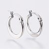 Tarnish Resistant 304 Stainless Steel Hoop Earrings EJEW-F105-24P-1