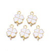 Rack Plating Alloy Enamel Pendants ENAM-N055-088-04LG-1