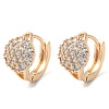 Rack Plating Brass Micro Pave Clear Cubic Zirconia Hoop Earrings for Women EJEW-P238-02KCG-1