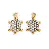 304 Stainless Steel Crystal Rhinestone Pendant STAS-U047-13G-1