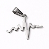 Tarnish Resistant 304 Stainless Steel Pendants STAS-I127-033P-1