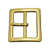 Rectangle Brass Center Bar Buckle Clasps FIND-WH0147-18G-1