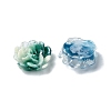 Flower Resin Cabochons with Glitter Powder CRES-Q006-05A-4