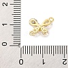 Brass Clear Cubic Zirconia Connector Charms/Links FIND-L019-07G-09-3