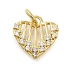 Brass Rhinestone Pendants KK-V002-03G-1