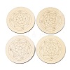 Sacred Geometric Wooden Grid DJEW-F028-01H-1