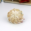 Mini Wood Basket & Wool Yarn PW-WG88830-01-2