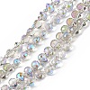 Transparent Electroplate Glass Beads Strands EGLA-F152A-HR01-1