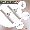 4Pcs Zinc Alloy Twist Bag Lock Purse Catch Clasps PURS-CP0001-03P-6