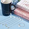 Natural Freshwater Shell Cup Handle Pendant Decorations PALLOY-AB00139-5