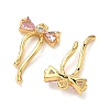 Brass Micro Pave Cubic Zirconia Pendants KK-A281-10G-03-2