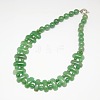 Natural Gemstone Beaded Necklaces X-NJEW-P071-10-1