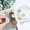 Wooden Buttons FIND-WH0097-33-3