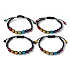 7 Chakra Gemstone Braided Bead Bracelets BJEW-JB11027-1