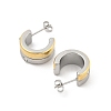 PVD Vacuum Plating 304 Stainless Steel Stud Earrings for Women EJEW-C120-01GP-2