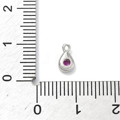 Brass Micro Pave Cubic Zirconia Charms KK-G548-20P-1