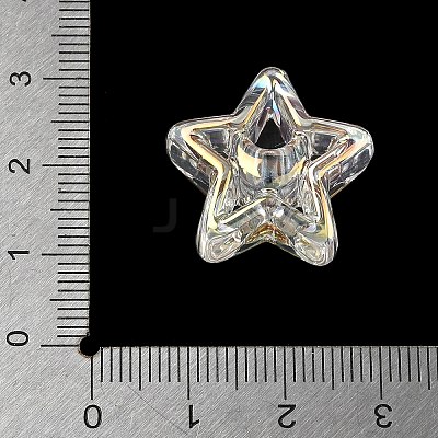 UV Plating Transparent Acrylic European Beads AC-CBA6658-03A-1