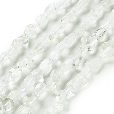 Natural Green Quartz Beads Strands G-P497-01C-67-1