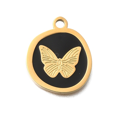 PVD Vacuum Plating 201 Stainless Steel Pendants STAS-C111-25G-1