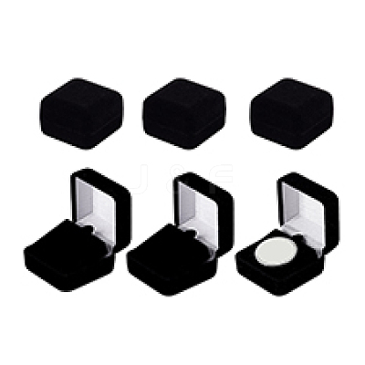 Plastic Cover with Velvet Brooch Packing Boxes VBOX-WH0012-08C-1
