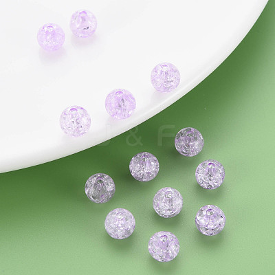 Transparent Crackle Acrylic Beads MACR-S373-66-N06-1