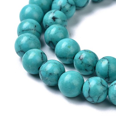 Synthetic Turquoise Beads Strands G-C180-02B-1