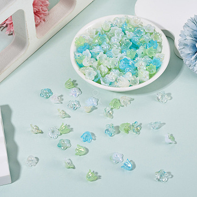Acrylic Bead Caps OACR-TA0014-45B-1