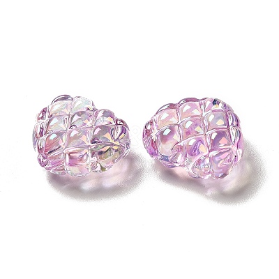 Transparent Acrylic Waffle Beads OACR-E016-01F-1