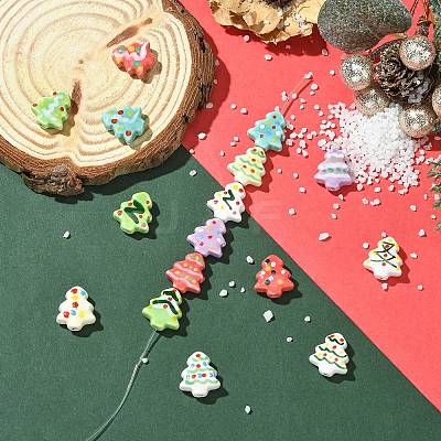 16Pcs 16 Colors Handmade Porcelain Beads PORC-CJ0001-13-1