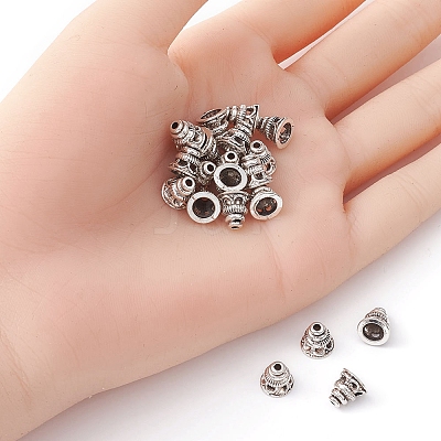 Tibetan Style Alloy Bead Cones TIBE-YW0001-37-1