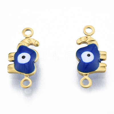 Ion Plating(IP) 304 Stainless Steel Enamel Connector Charms LS-STAS-N092-177A-1