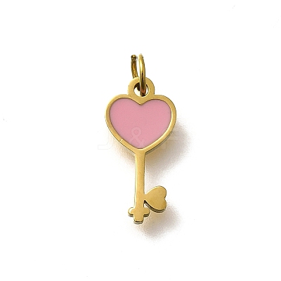 304 Stainless Steel Enamel Charms STAS-R153-05G-03-1