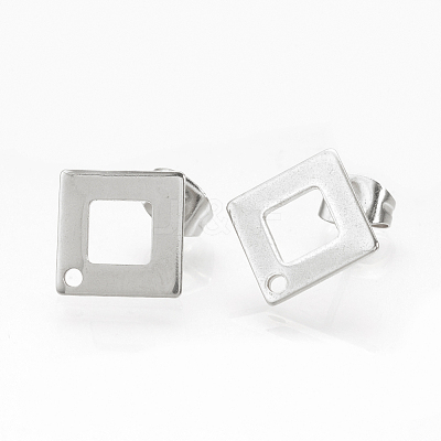 Tarnish Resistant 304 Stainless Steel Stud Earring Findings X-STAS-Q223-07A-1