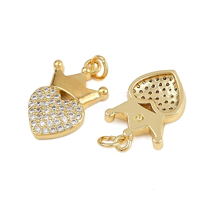 Brass Micro Pave Cubic Zirconia Pendants ZIRC-I367-11G-11-1